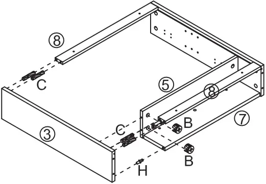 WELLFOR HW-HGY-61409WH Rectangular White C4