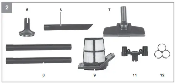 Einhell-2347190-Handheld-Battery-Vacuum-Cleaner-FIG-2