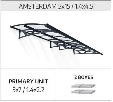 CANOPIA Bordeaux Series Door Awning Kit 05