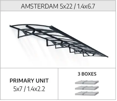 CANOPIA Bordeaux Series Door Awning Kit 06