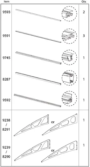 CANOPIA Bordeaux Series Door Awning Kit 19