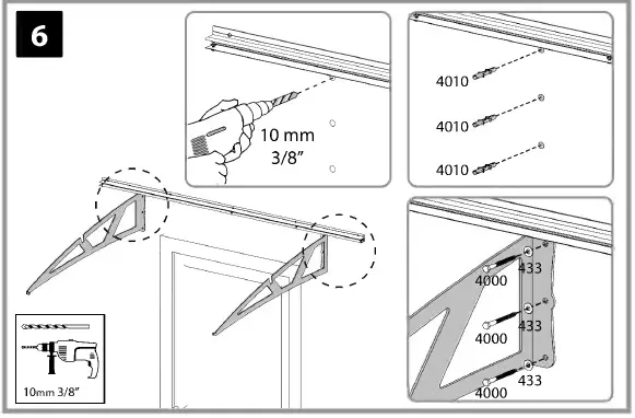 CANOPIA Bordeaux Series Door Awning Kit 26