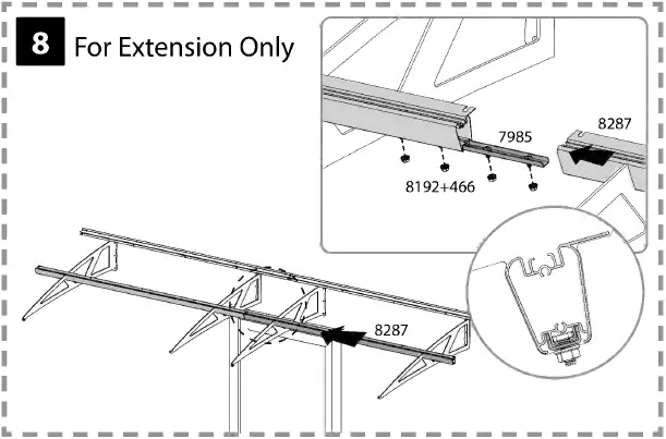 CANOPIA Bordeaux Series Door Awning Kit 28