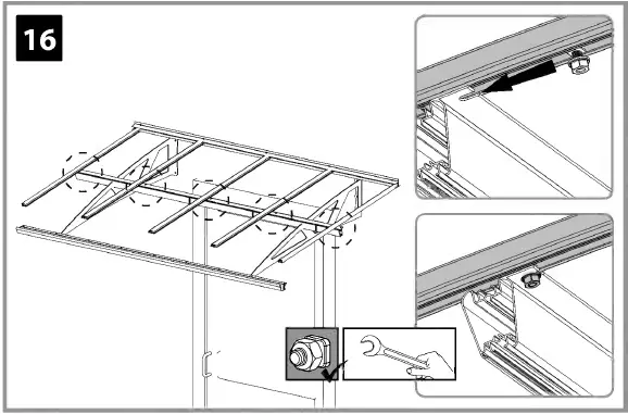 CANOPIA Bordeaux Series Door Awning Kit 36