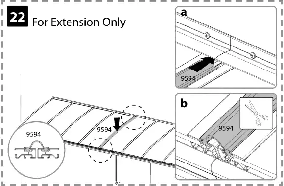 CANOPIA Bordeaux Series Door Awning Kit 42