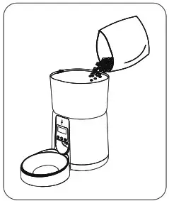 PUPPY KITTY C1ElA Automatic Cat Food Dispenser - startup 5