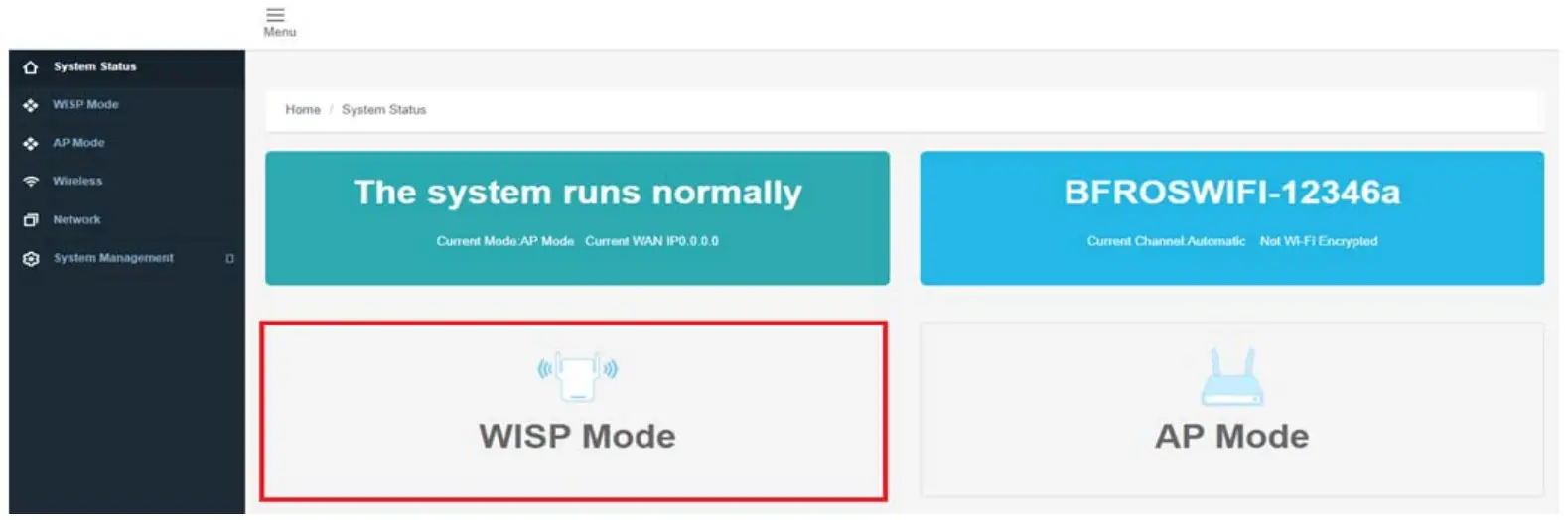 COOPERS OF STORTFORD L441 Wifi Booster - setting 4