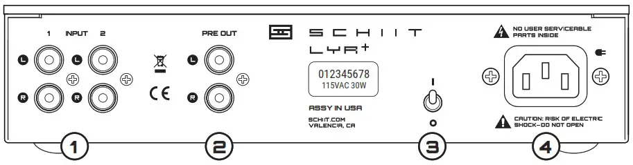 schiit LYR+ Fusion Architecture Headphone Amp and Preamp - CONNECTIONS 1