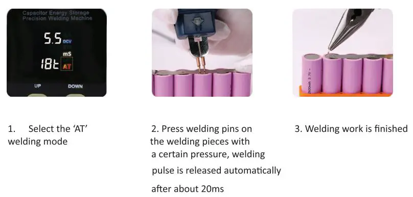 U S SOLID JFBSW00006 Battery Spot Welder User Manual - AT Mode