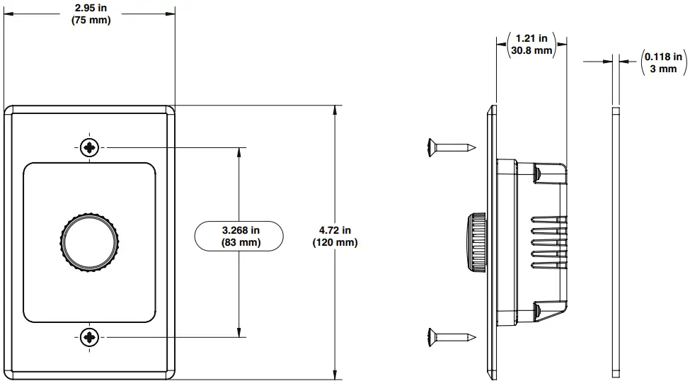 PENTAIR Color Sync Controller Color LED Pool Lights - Controller Dimensions