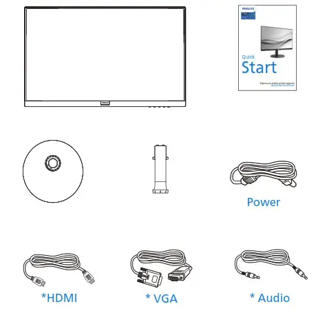 PHILIPS 221S9A 75 S Line LED Display - contents