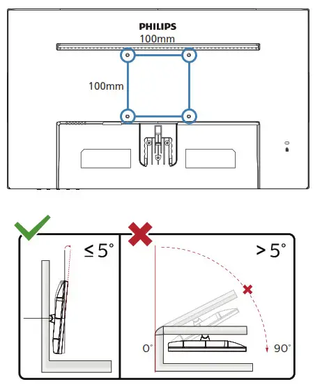 PHILIPS 221S9A 75 S Line LED Display - mounting