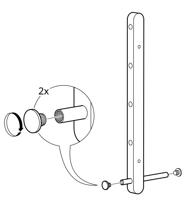 IKEA AA-2292389-3 PLOGA 60 cm Hanger - fig 2