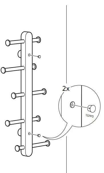 IKEA AA-2292389-3 PLOGA 60 cm Hanger - fig 7