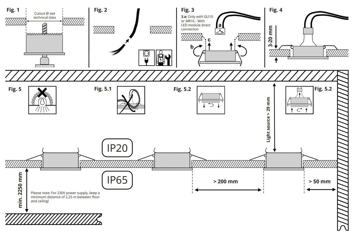 linovum Recessed Light Frame - fig 1