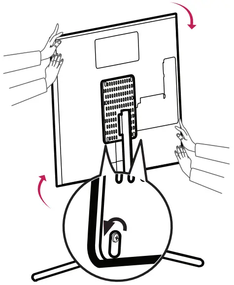 LG FS21GB Gallery TV Stand - Adjust the Height