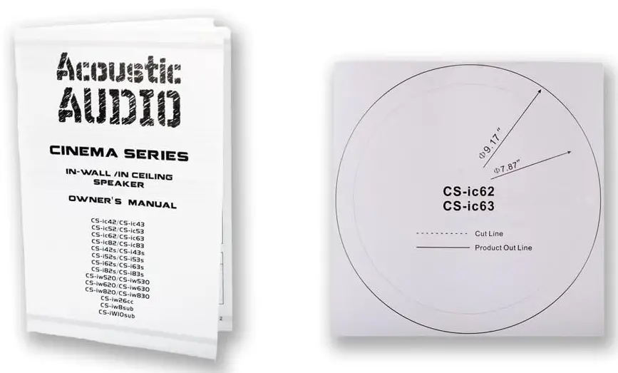 Acoustic Audio CSic63 IN CEILING SPEAKER-fig-1