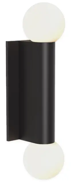 astro AX5906 Ortona Twin Matt Black Bathroom Wall Lamp