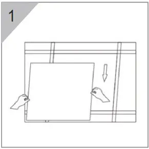 POWER LITE LED LPE28W 60SQ CC LED Light Panel - Installation Steps 1