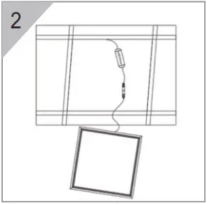 POWER LITE LED LPE28W 60SQ CC LED Light Panel - Installation Steps 2