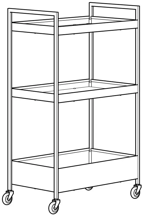 NISSAFORS Utility Cart Black