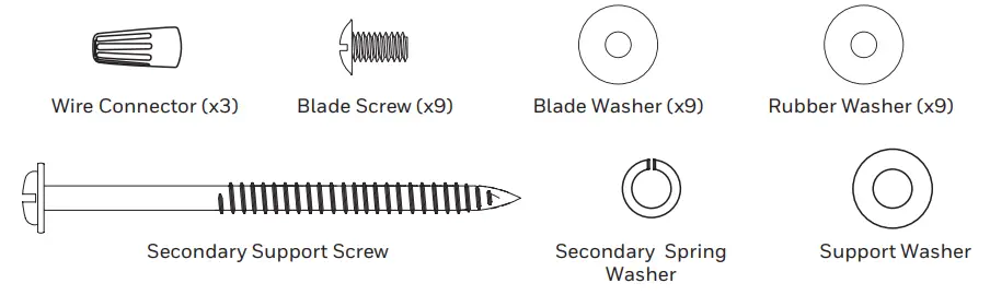 Honeywell 51856 Port Isle Ceiling Fan - HARDWARE