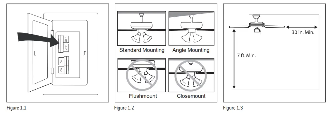 Honeywell 51856 Port Isle Ceiling Fan - PREPARATION