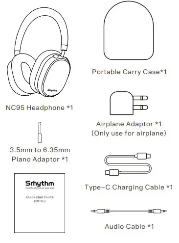 Srhythm NC95 NiceComfort 95 Headphones - Fig1