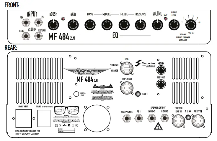 Ashdown Engineering MF 484 2.N Guitar Amplifier Head - Fig 1