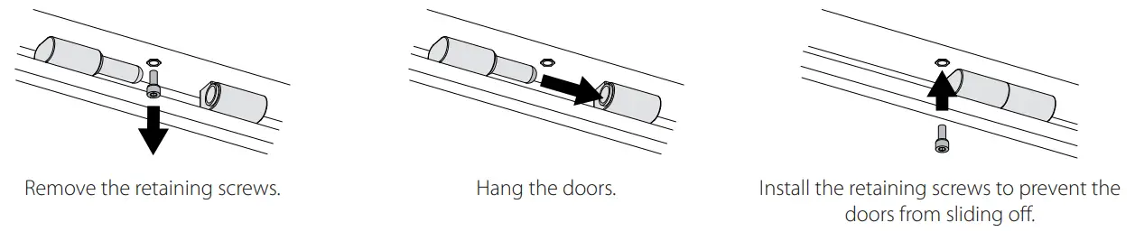 Install the hinged doors