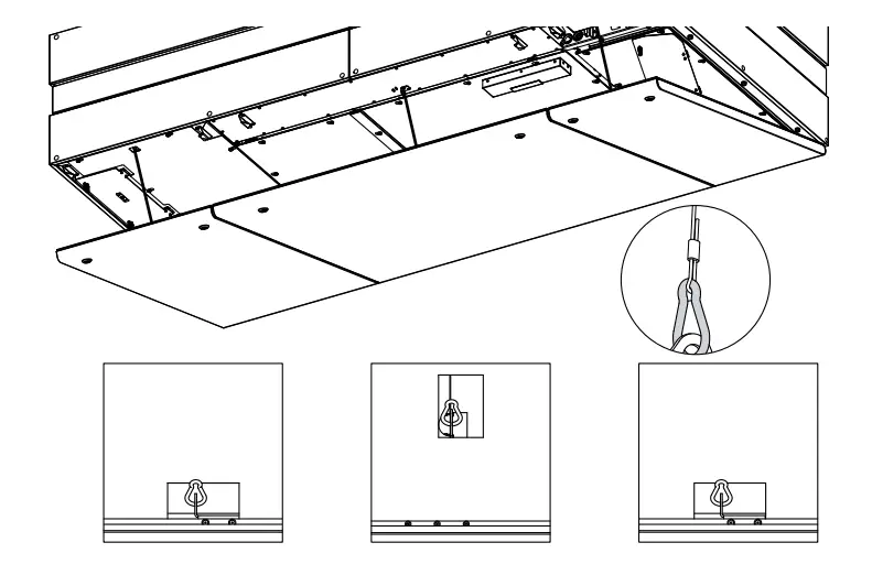 Install the hinged doors