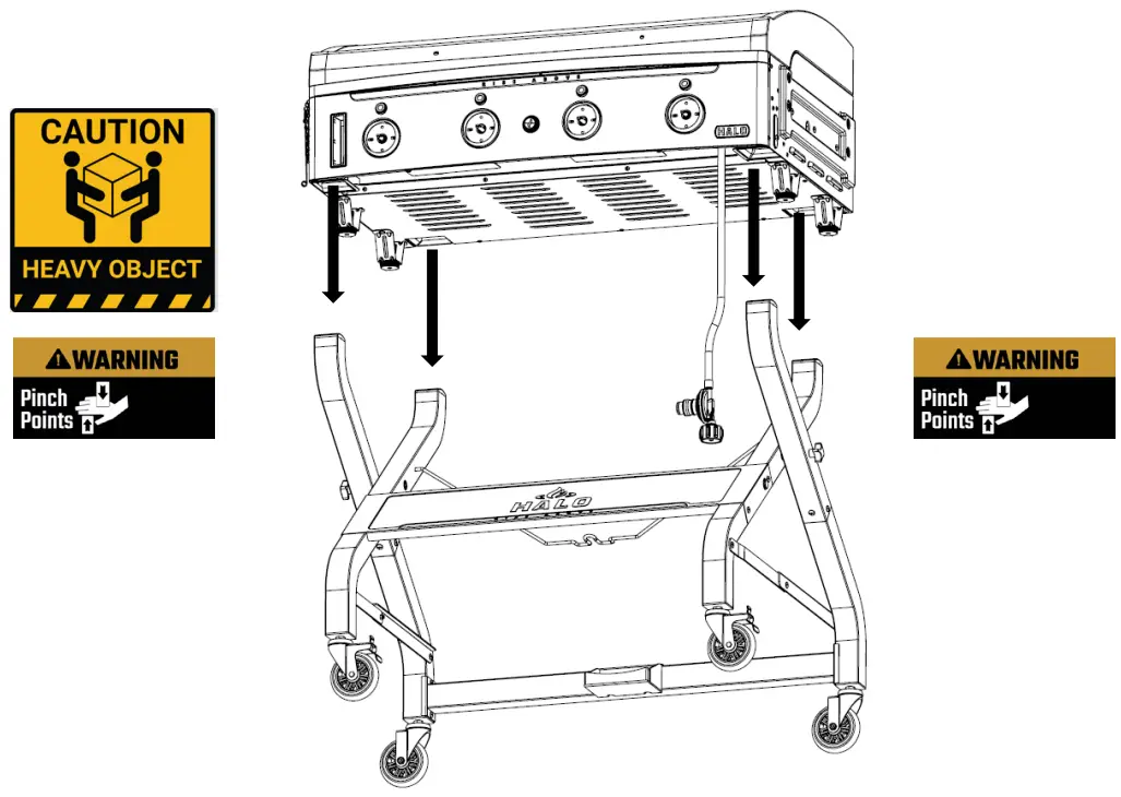 HALO HZ 1001 XNA Elite4B 8 Zone Outdoor Black Griddle - Description 10
