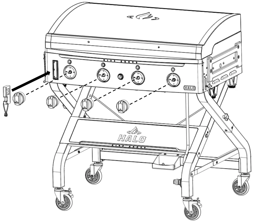 HALO HZ 1001 XNA Elite4B 8 Zone Outdoor Black Griddle - Description 12