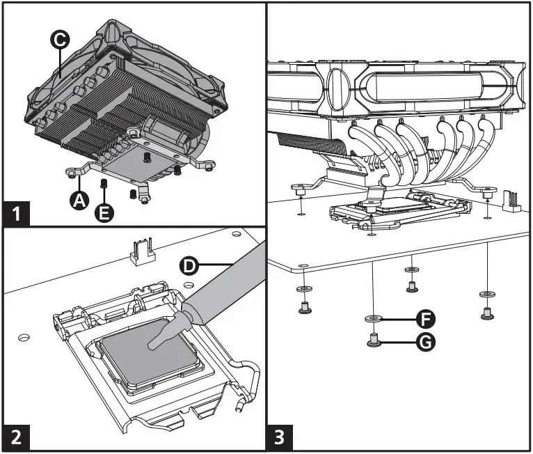 akasa AK CC4023HP01 Premium Low Profile CUP Cooler - Intel