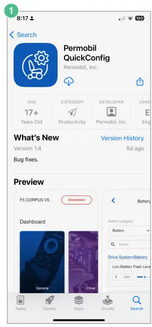 permobil QuickConfig Power Wheelchair Configuration -