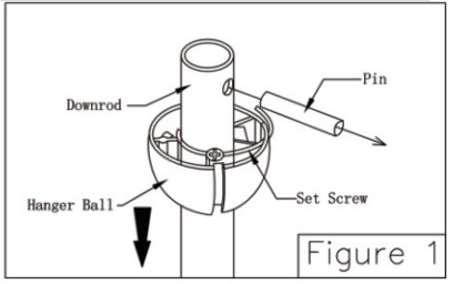 Breezary 27013 52 Inch Ceiling Fan - hanger boll