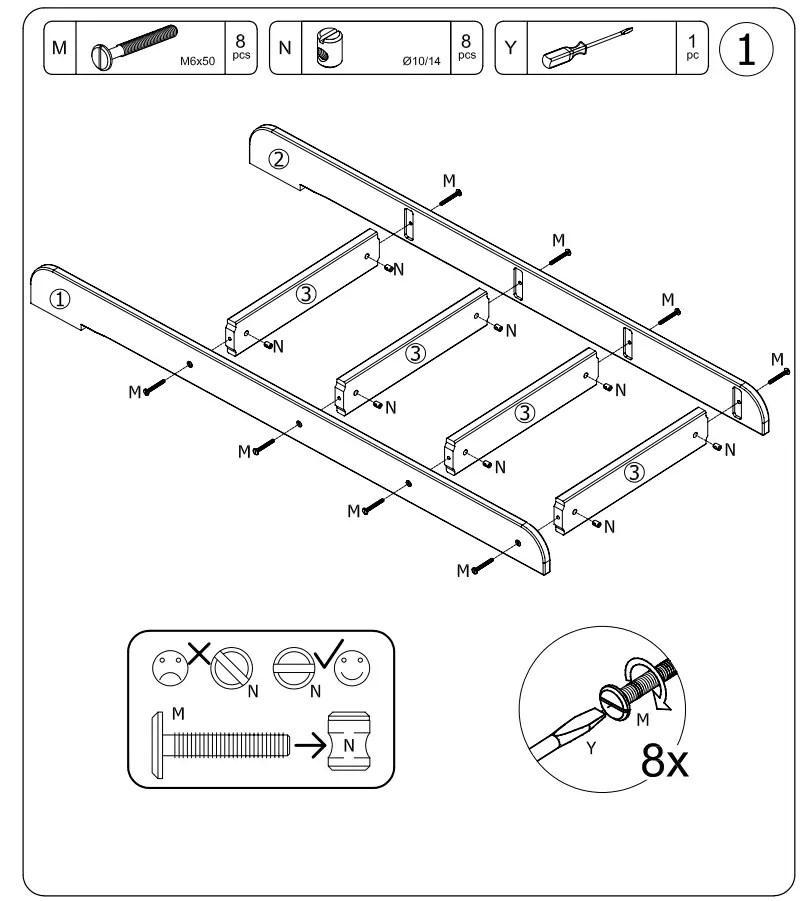 Oeuf 2PTR03-EU Perch Trundle Bed with Vertical Ladder - parts 3
