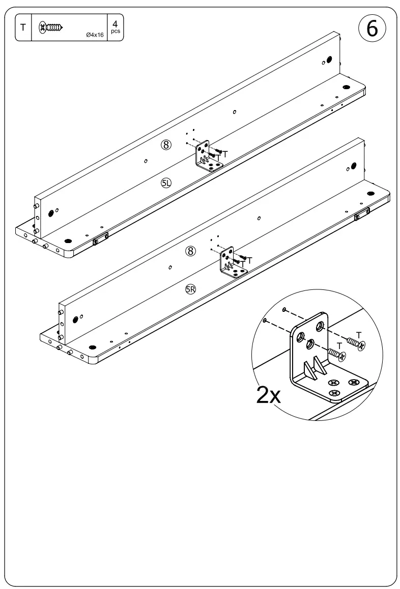 Oeuf 2PTR03-EU Perch Trundle Bed with Vertical Ladder - parts 9