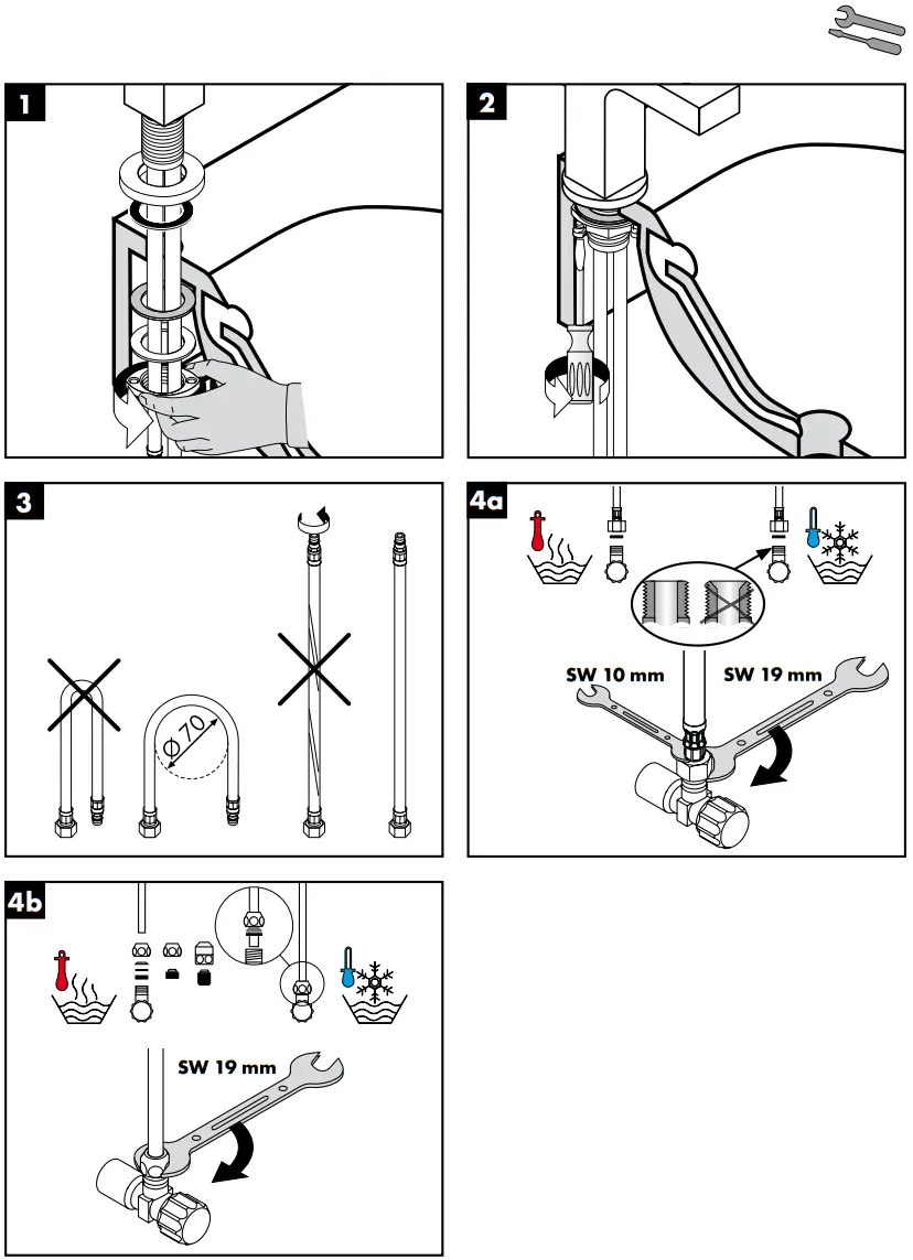 AXOR Citterio 39010000 Single Lever Washbasin Mixer - Assembly