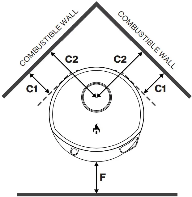 nectre Form 2 Fireplaces and Heaters - C O R N E R I N S TA L L AT I O N