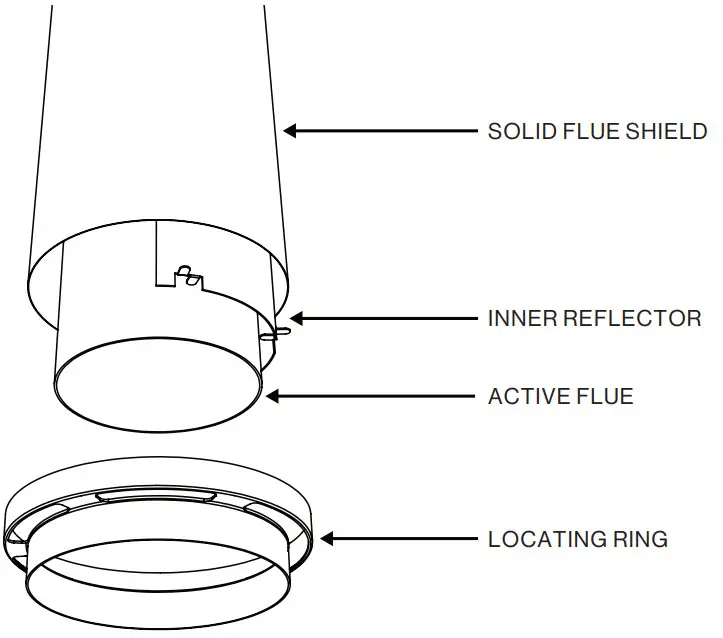 nectre Form 2 Fireplaces and Heaters - locating ring