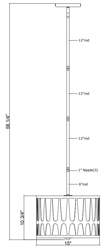 CRYSTORAMA ROY-803-GA Royston Three Light Pendant Instruction Manual - Product Overview