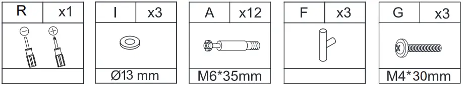 THE HOME DEPOT SCBSD0550 Datang 30 Inch Tall 3 Drawer White Bachelor's Chest with Metal Legs - Align the hole