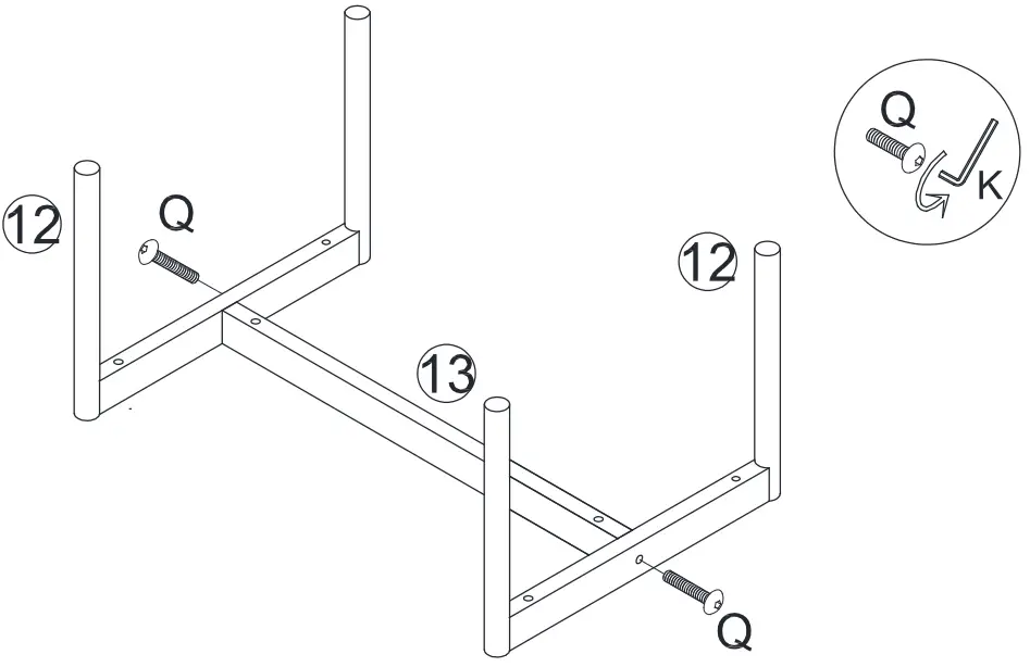 THE HOME DEPOT SCBSD0550 Datang 30 Inch Tall 3 Drawer White Bachelor's Chest with Metal Legs - Connect the part 3