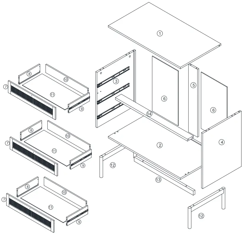 THE HOME DEPOT SCBSD0550 Datang 30 Inch Tall 3 Drawer White Bachelor's Chest with Metal Legs - Description