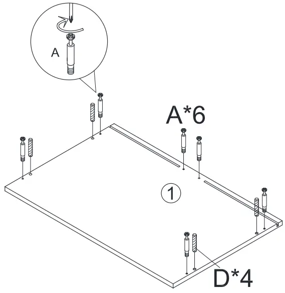 THE HOME DEPOT SCBSD0550 Datang 30 Inch Tall 3 Drawer White Bachelor's Chest with Metal Legs - Prepare the part