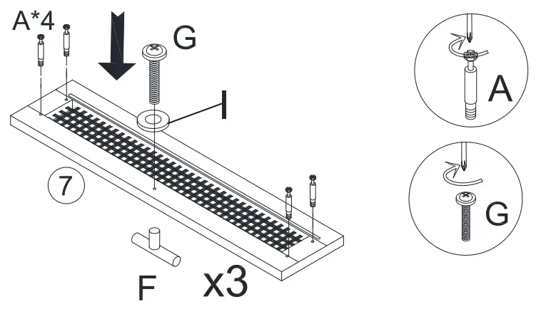 THE HOME DEPOT SCBSD0550 Datang 30 Inch Tall 3 Drawer White Bachelor's Chest with Metal Legs - Preparing the part