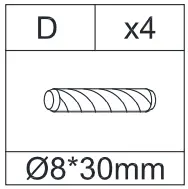 THE HOME DEPOT SCBSD0550 Datang 30 Inch Tall 3 Drawer White Bachelor's Chest with Metal Legs - hole