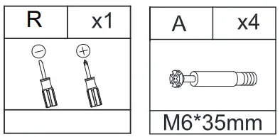 THE HOME DEPOT SCBSD0550 Datang 30 Inch Tall 3 Drawer White Bachelor's Chest with Metal Legs - screwdriver 1