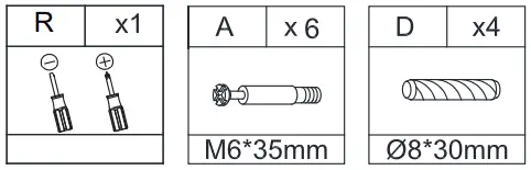 THE HOME DEPOT SCBSD0550 Datang 30 Inch Tall 3 Drawer White Bachelor's Chest with Metal Legs - screwdriver